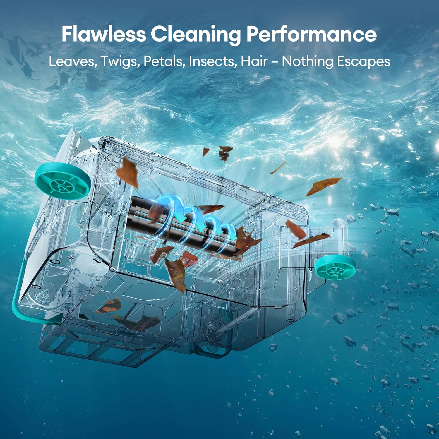 Ultenic S1 Pool Skimmer Robot, Solar Pool Skimmer for Above & In-Ground Pool with Auto-Docking Design, 24/7 Continuous Cleaning Power, 6L Capacity, Dual Protection System, Ideal for All Swimming Pool