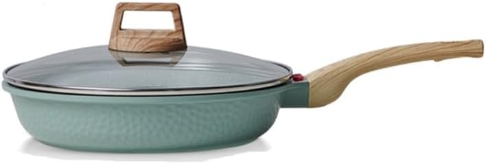 Maifan Stone Flat Bottom Frying Pan Non-Stick Frying Pan Without Lid Gas Induction Cooker(D,24CM)