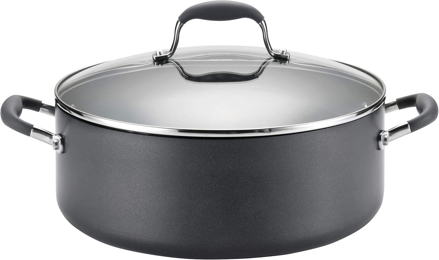 Anolon Advanced Hard-Anodized Dutch Oven Multipurpose Steamer Set, 8.5-Quart, Graphite