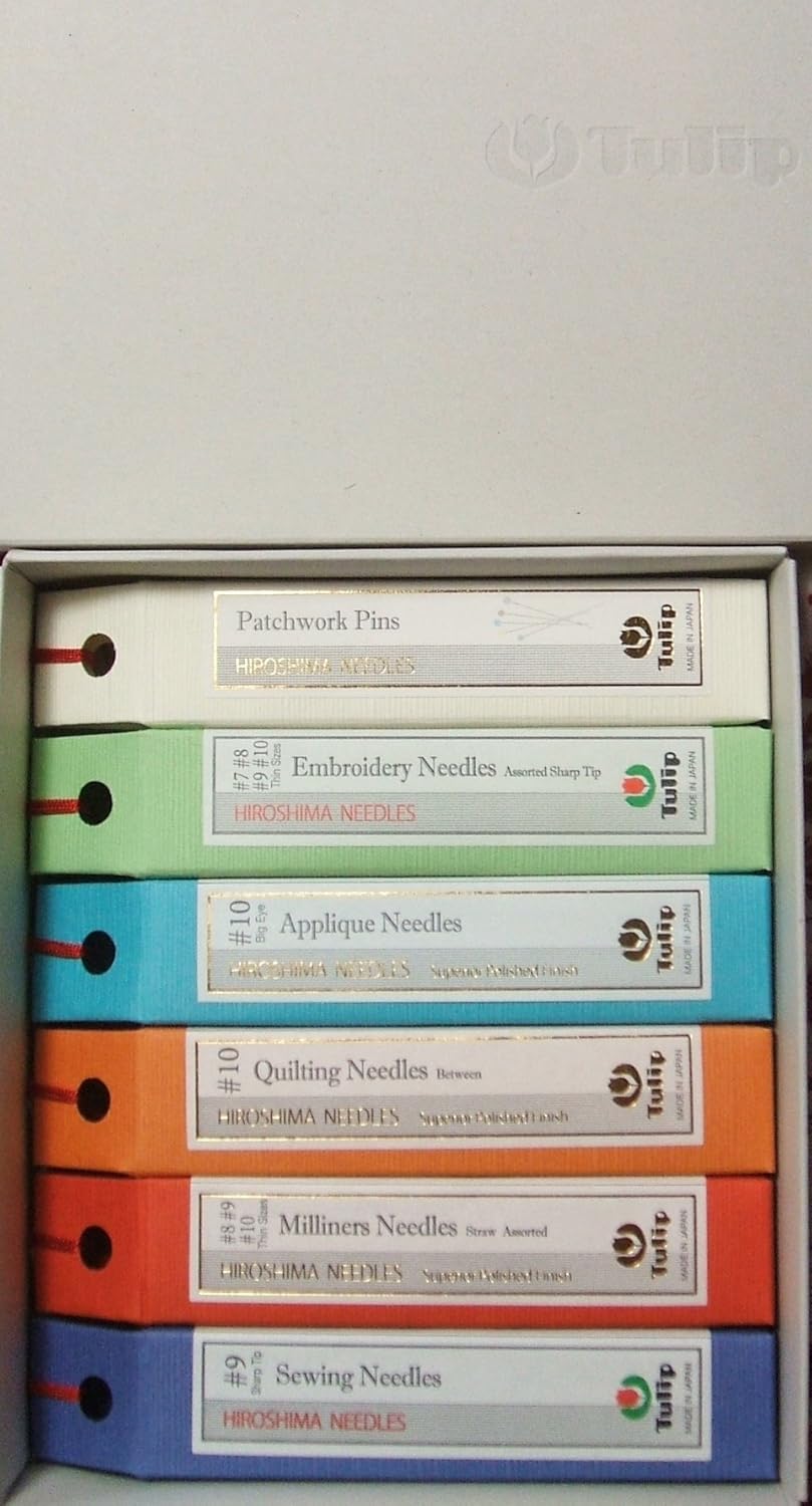 Tulip Needle 6 Piece Gift Set Sewing Quilting Embroidery Applique Needles Pins