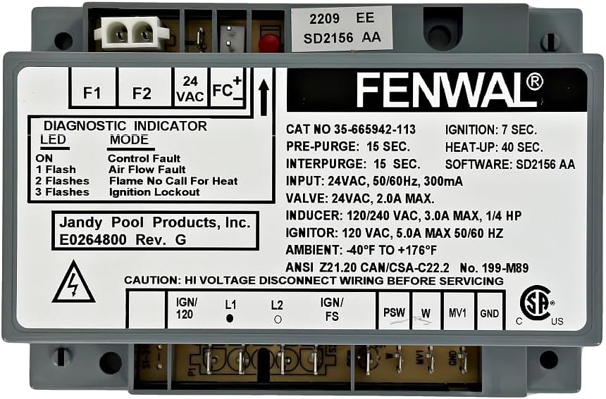 Pellethead Replacement Zodiac LXi/JXi Heater Ignition Module, R0456900