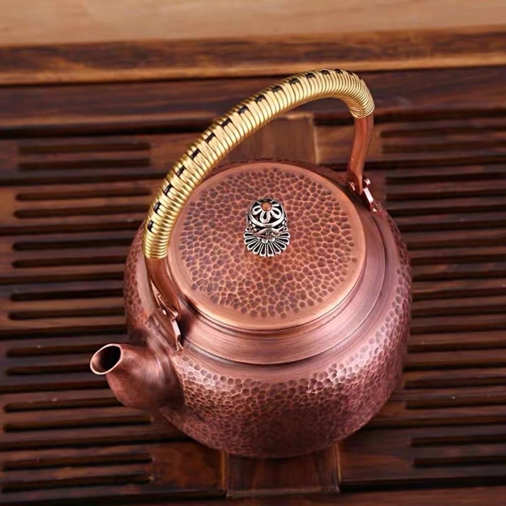 Copper Teapot Handmade Hammer Pattern Brewing Kettle Thickening Resistance