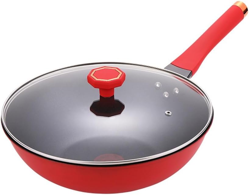 Iron Wok Large Handle Non-stick Gas Cooker Pan Kitchen Cookware Pot