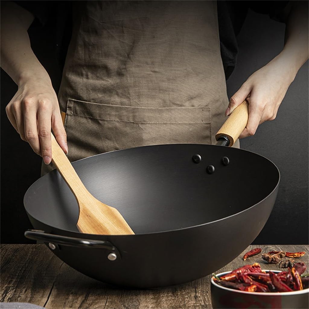Iron Skillet Non-stick Household Frying Pan Flat Induction Cooker Gas Applicable
