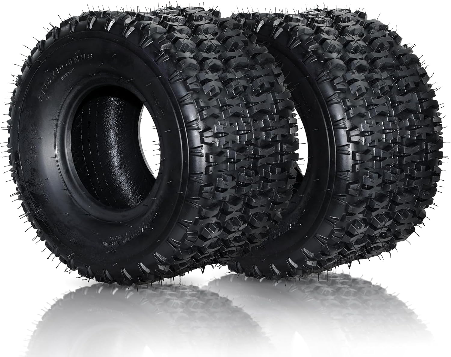 MOTORHOT 18x10-8 ATV UTV Tires 4 Ply 18x10x8 Sport All Terrain Tubeless Tires Set of 2