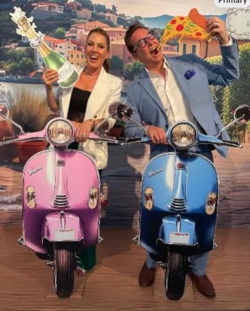 Vespa Cutout Prop, Scooter, Italian Theme Prop, Italian Amalfi Coast Party, Blue Tiles and Lemon Wedding,