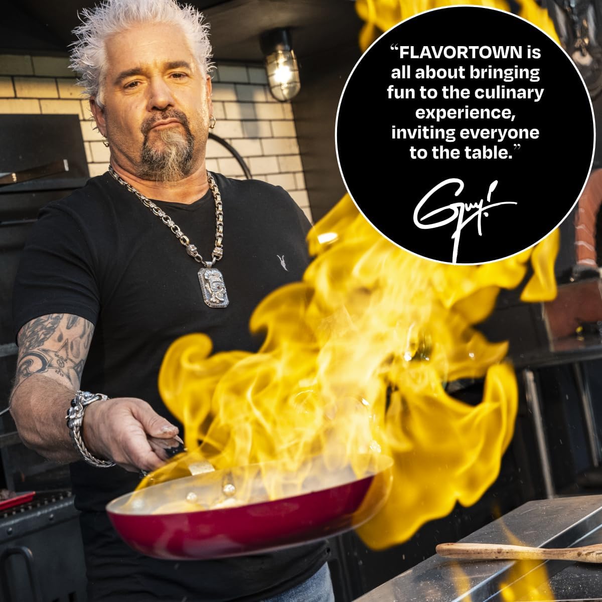 Guy Fieri's Flavortown 2-Piece Ceramic Cookware Set, Nonstick Frying Pan Set 10