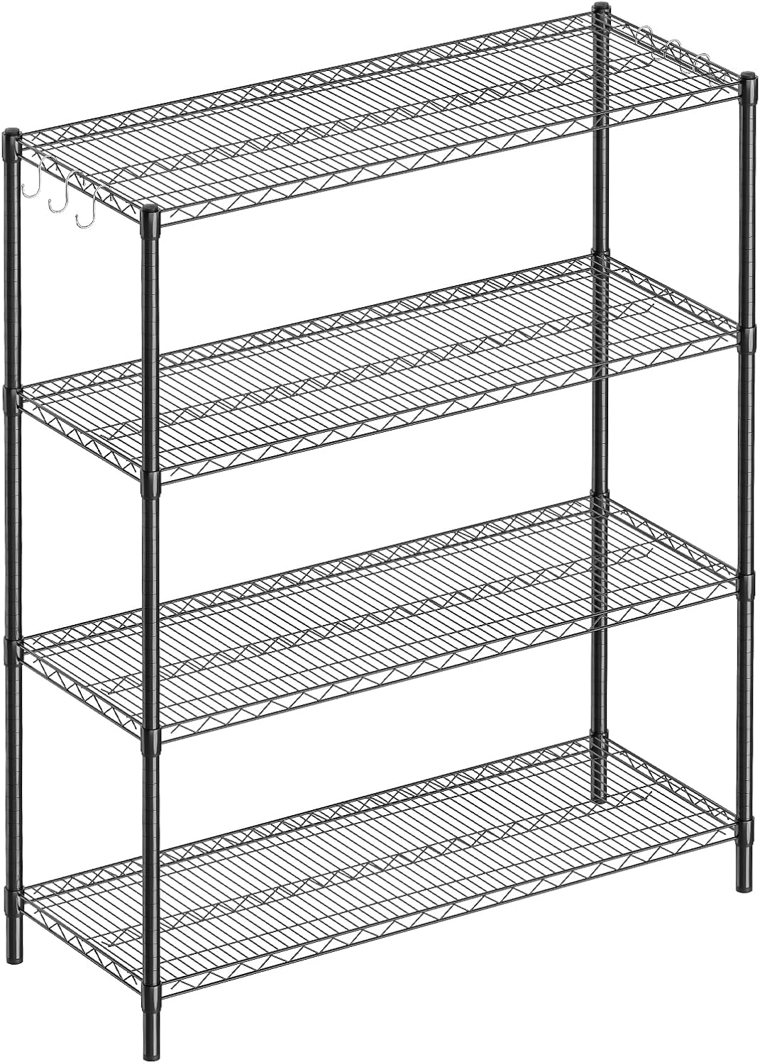 5-Shelf Adjustable Metal Shelf Wire Shelving Unit Heavy Duty Storage Rack Display Shelf for Office,Kitchen,Bedroom,Bathroom,Laundry,Pantry Basement,Garage(Chrome,48