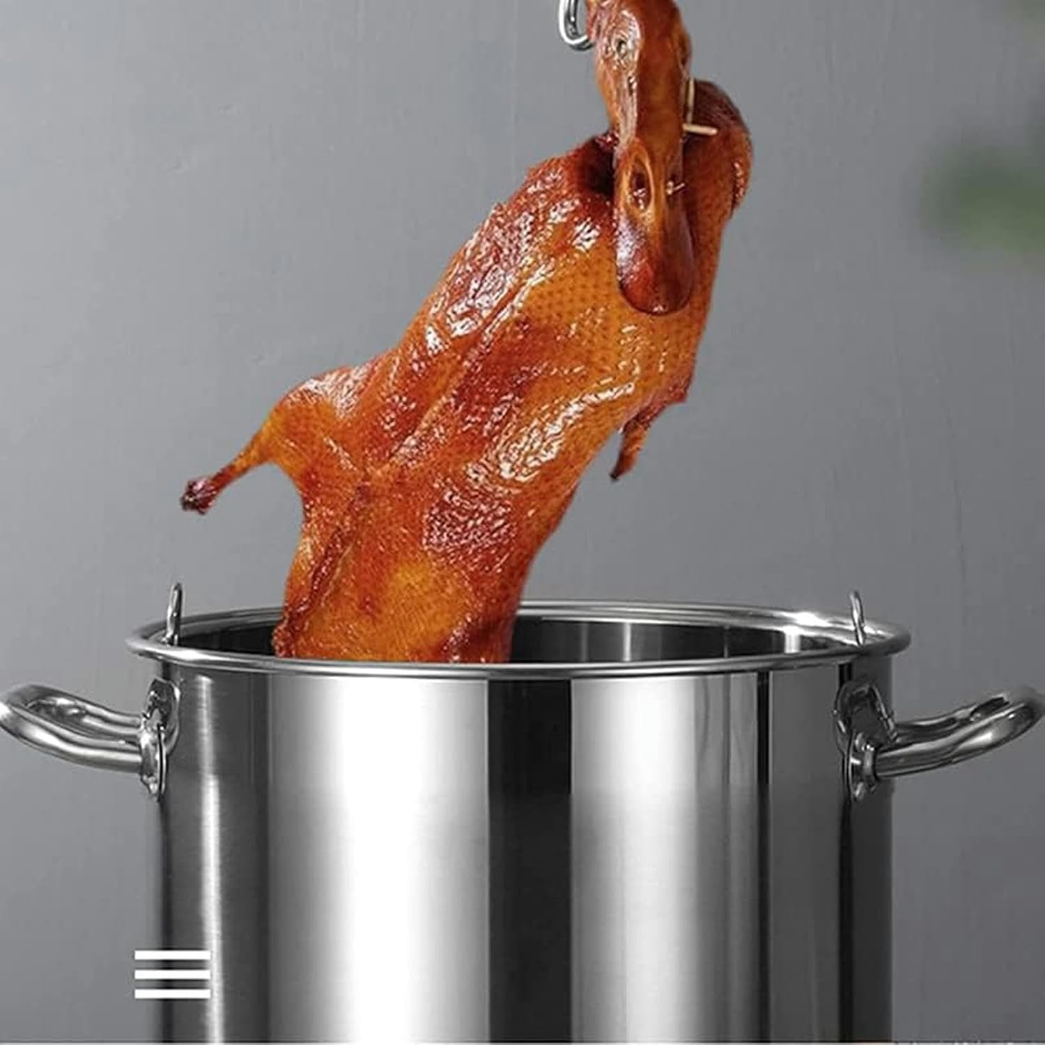 Large Outdoor Stainless Steel Stock Pot Crawfish Seafood Boil Pot 27Qt/45Qt/63Qt Turkey Fryer Pot with Handle and Basket for Steaming Oysters, Crab and More,40x40cm(40x40cm)