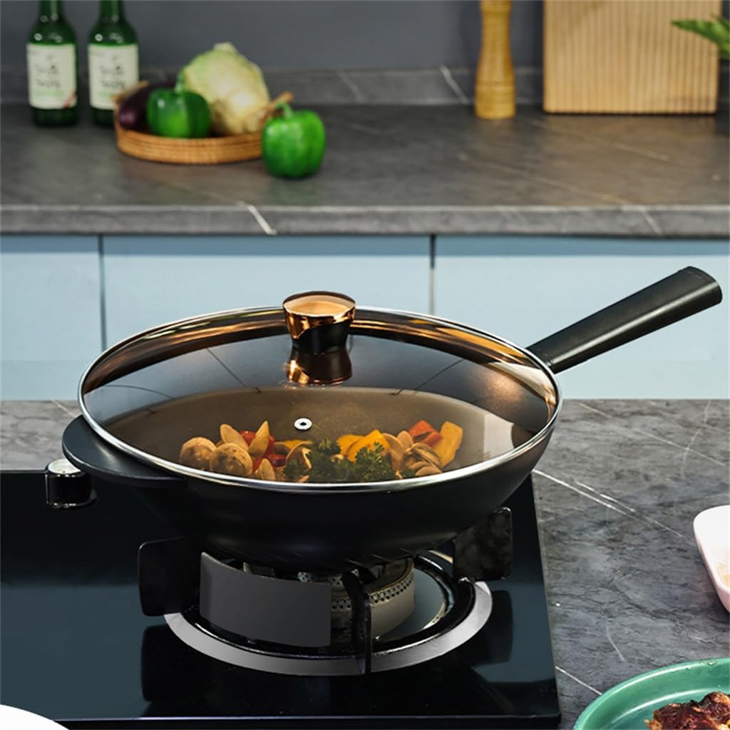 Aluminium Alloy Non-stick Frying Pan Less Fume Household Induction Cooker Gas Universal
