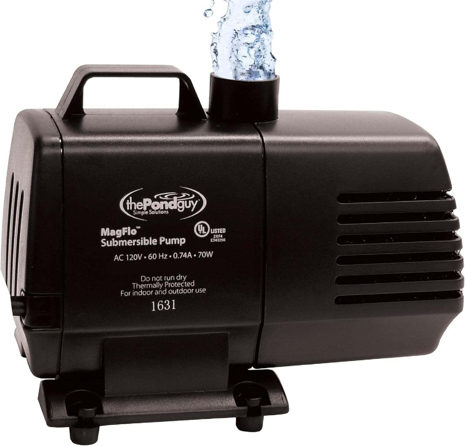 The Pond Guy MagFlo High-Efficiency Compact Pump for Small Water Gardens, Quiet Multi-Purpose System for Waterfalls, Fountains or Spitters, 2160 GPH