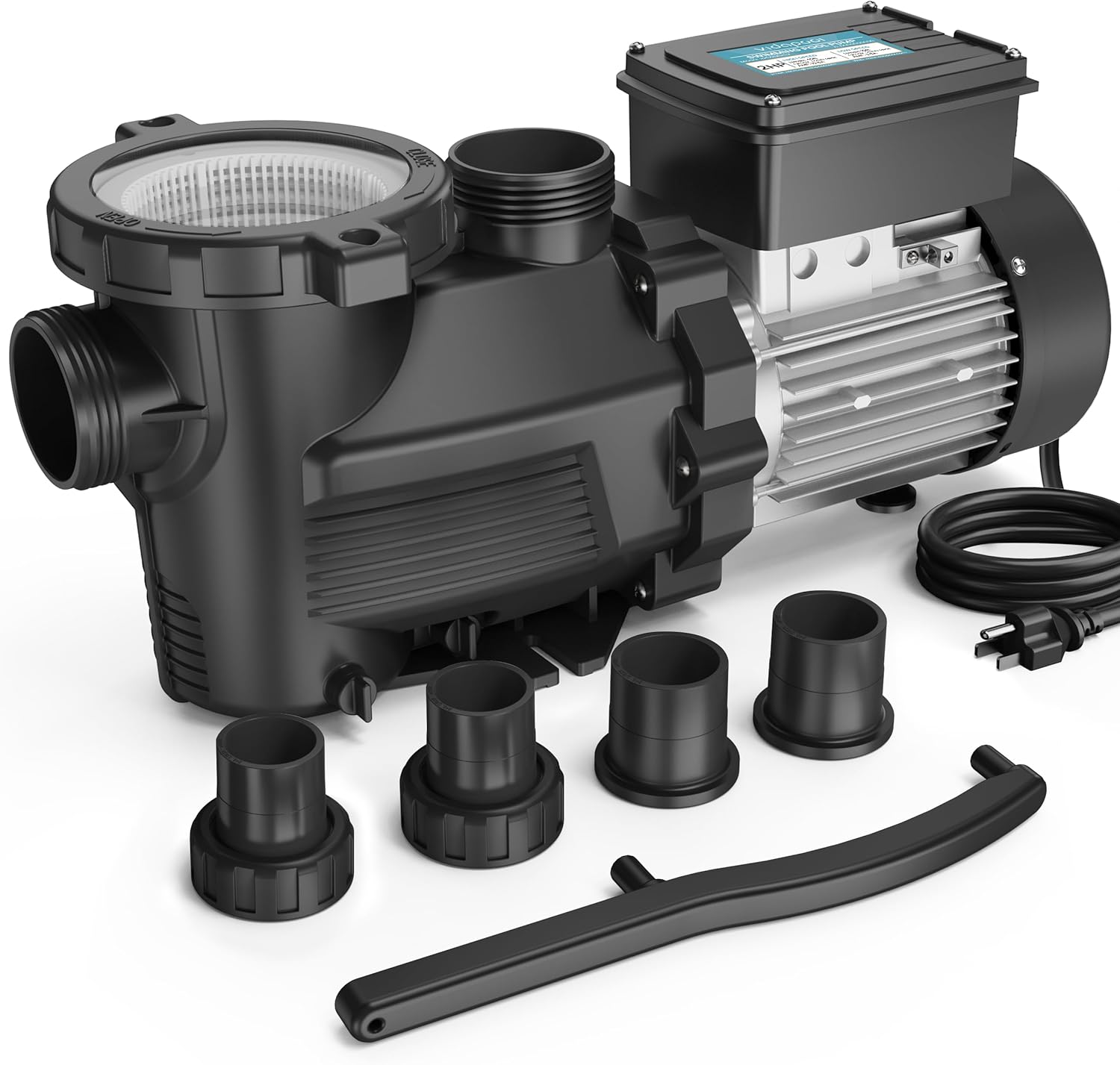 In/Above Ground Pool Pump, Self Primming High Flow (Dual Speed, 2HP, 5200 GPH, 115V)