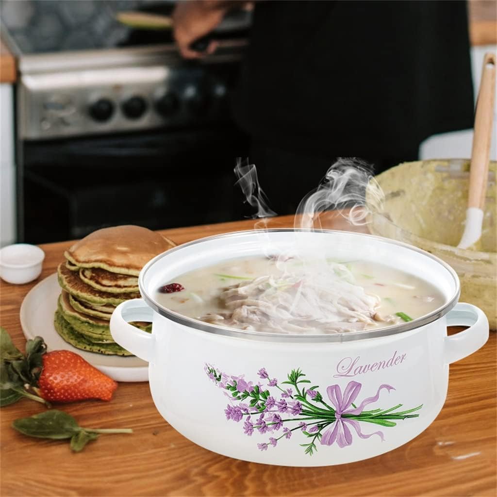 Stockpot 1.5L Cooking Pot Soup Stew Pasta with Lid Sauce for Reheat Induction Oven