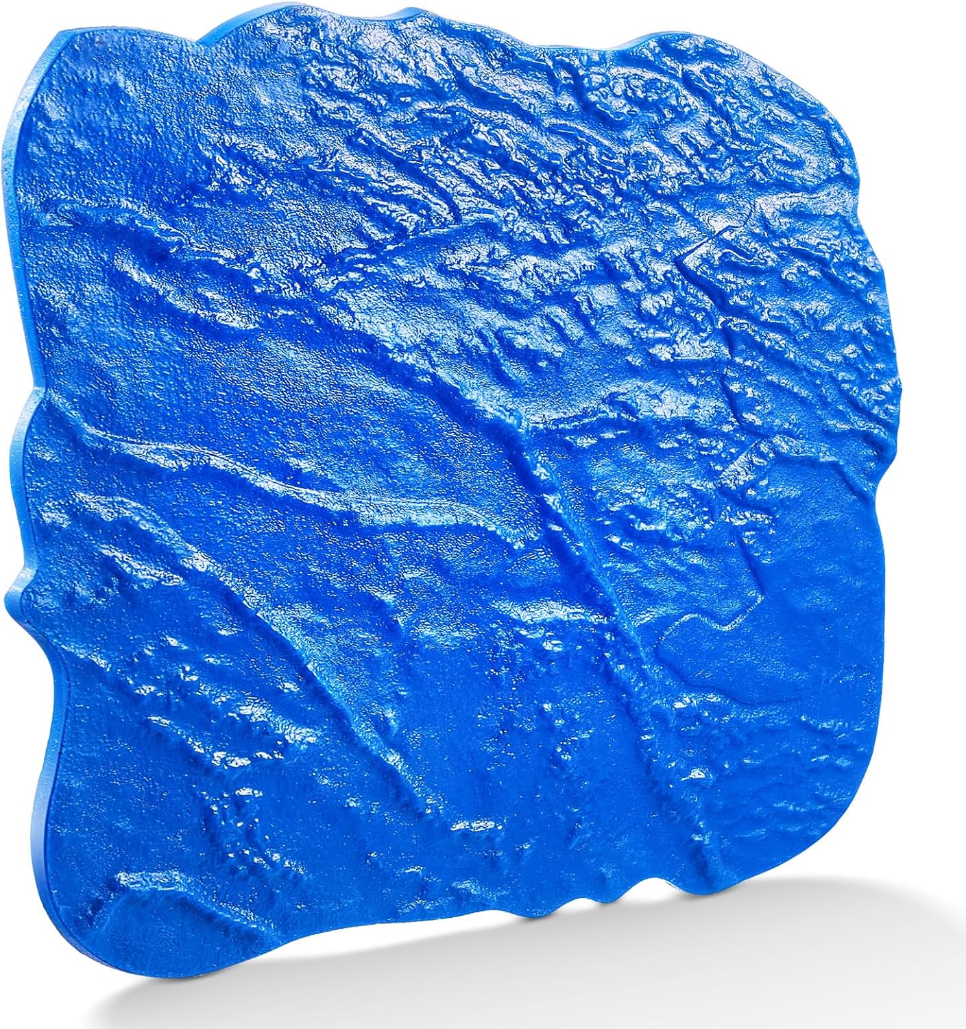 Gisafai 1 Pcs Concrete Stamps Mat Set Concrete Texturing Skin Polyurethane Stamp Stone Tile Texture Mat Seamless Slate Floor Imprint Molds for Walls Outdoor Decorative (18