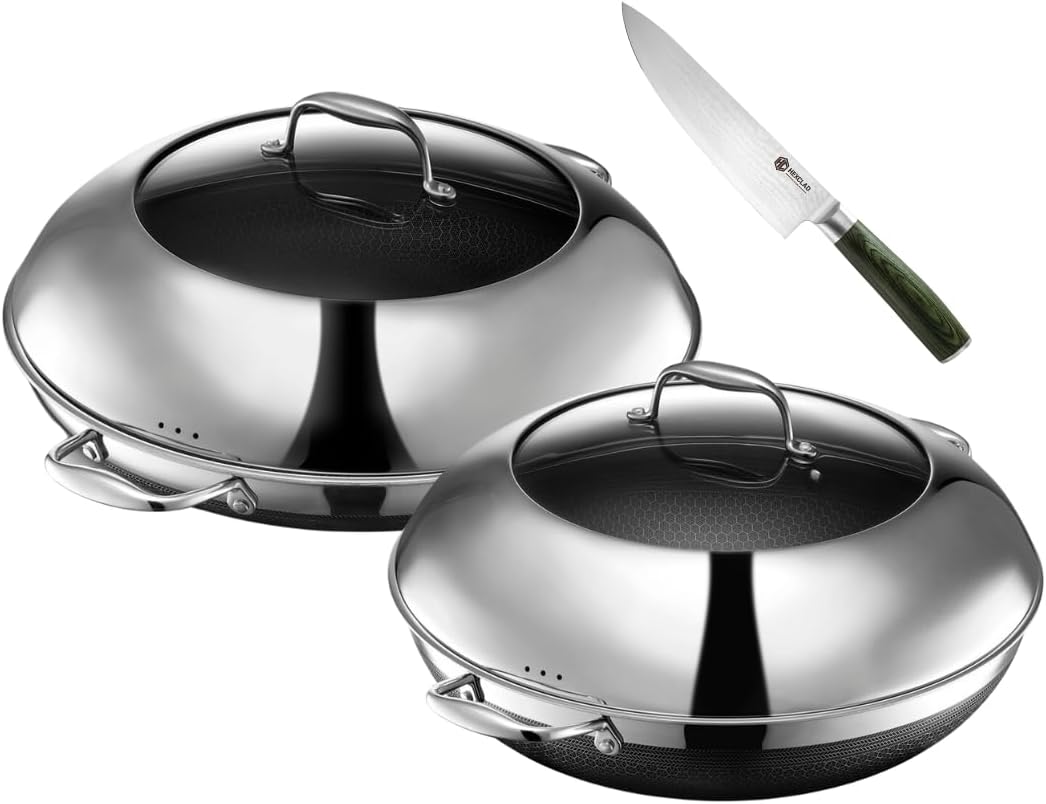 HexClad Hybrid Nonstick 5-Piece Cookware Set, 14