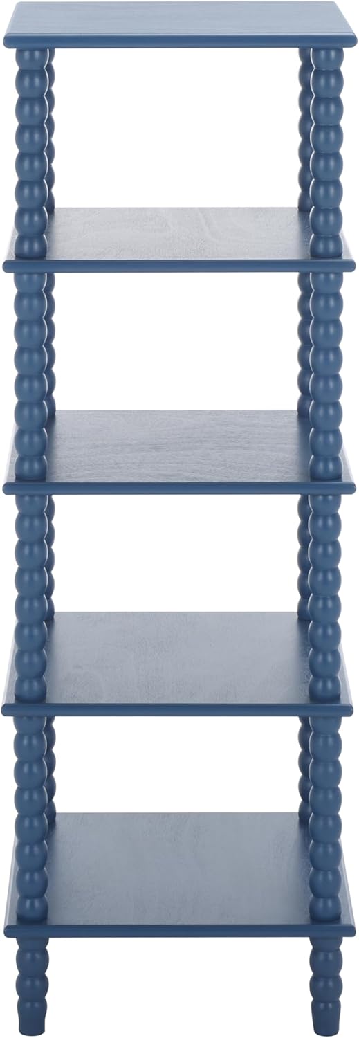 SAFAVIEH Home Collection Dilyn Blue 5-Tier Shelving Unit Etagere Bookshelf