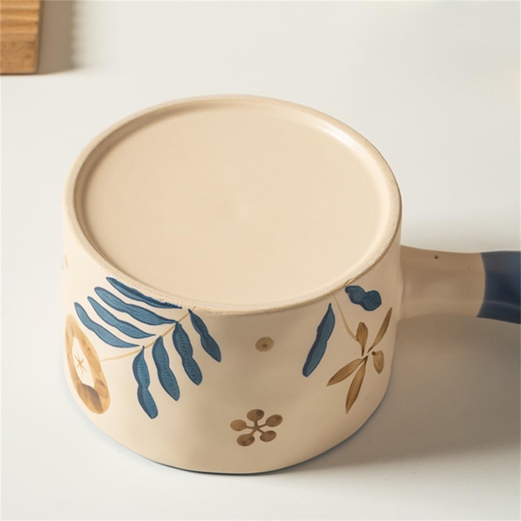 Ceramic Casserole Dish Auxiliary Pot Household Porridge Noodle Single Handle Hand-painted Pan
