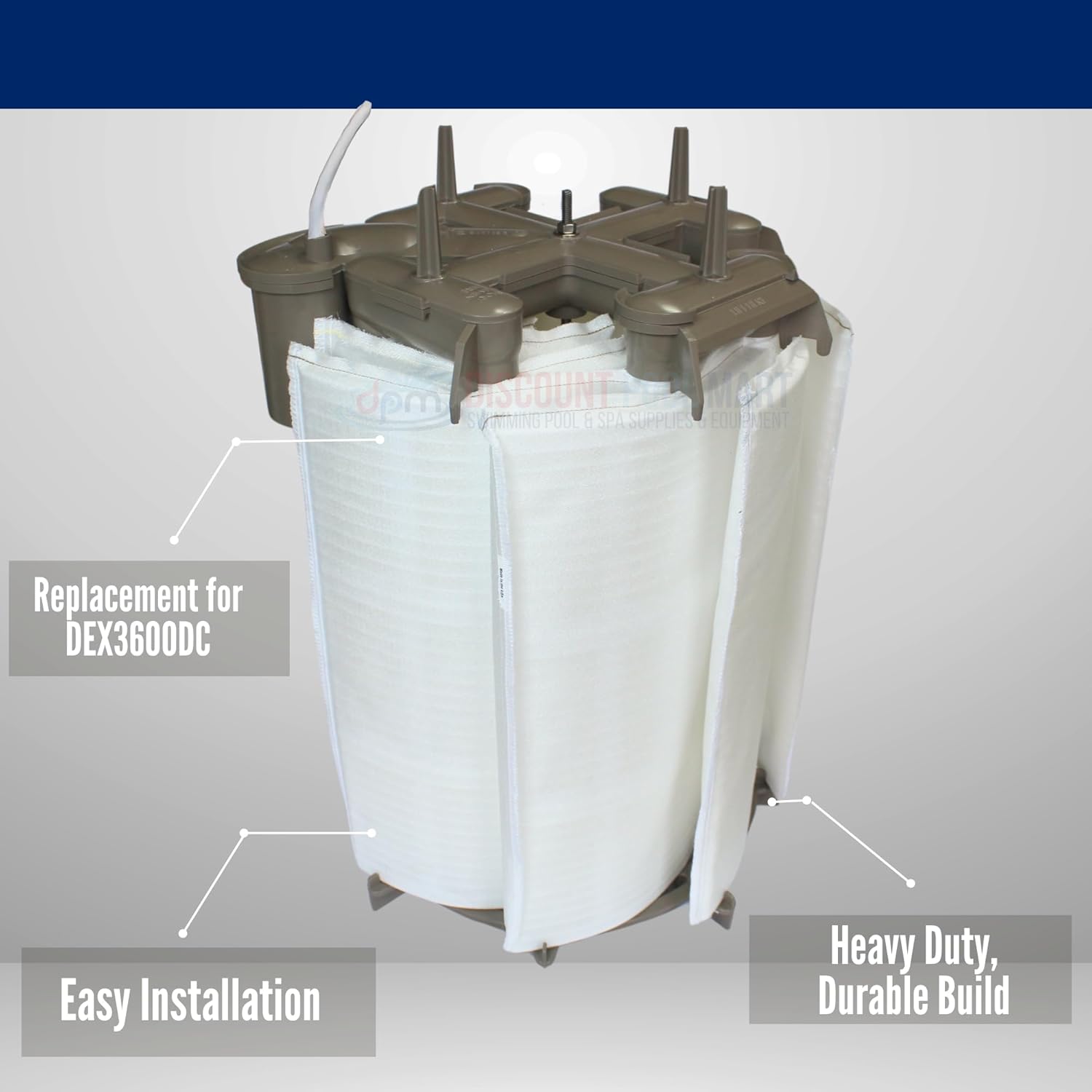 DEX3600DC Filter Element Cluster Assembly Compatible with Hayward 36 Sq Ft. Pro-Grid DE Filter | For Models DE3620, DE3600 Filters (DEX3600DC Cluster Assembly)