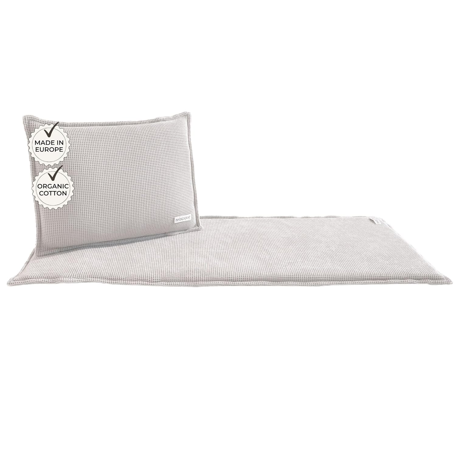 SAUNASOFA™ Sauna Mat & Pillow Set – 2 Seater Sauna seat Cushion with Pillow – Heat-Resistant Sauna kit for Infrared & Finnish saunas in Grey