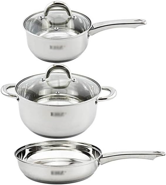 Stainless Steel Pots And Pans Set With Pan Cookware Set With Lid Frying Pan 5 Piece Kitchen Cookware Set