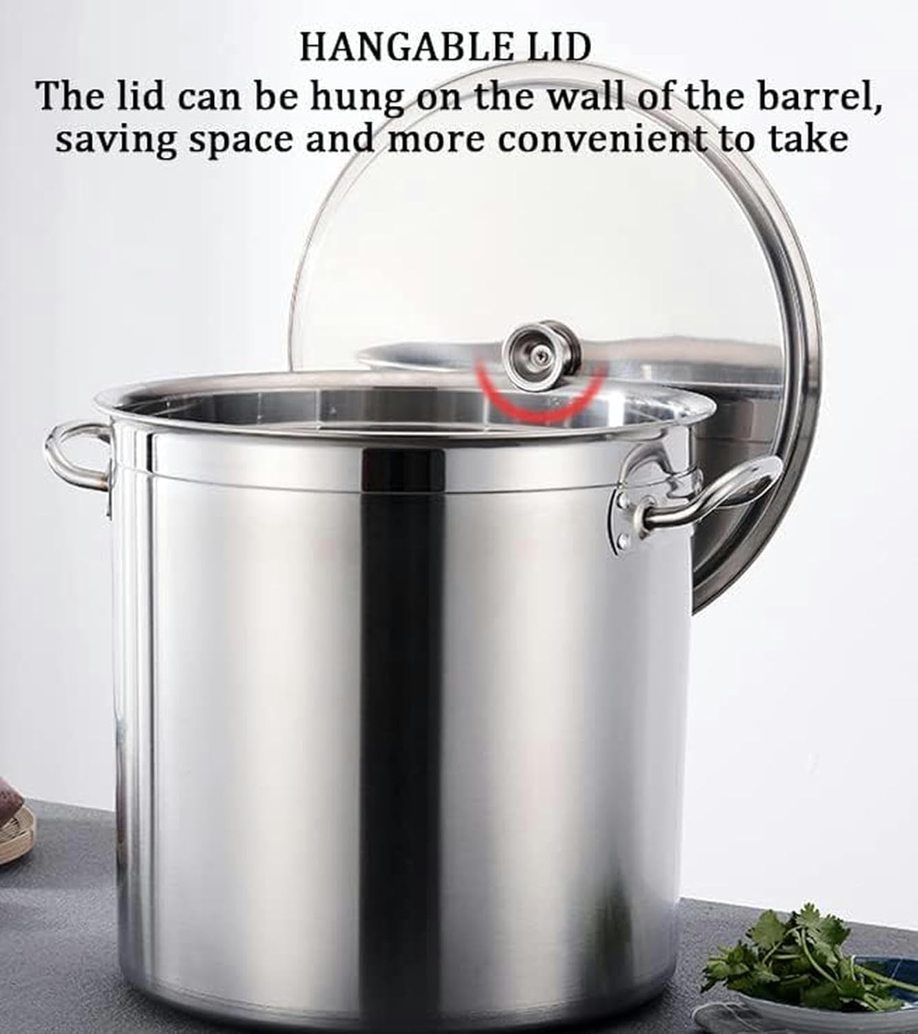 Commercial Cooking Pots Large Stockpot Stainless Steel Stock Pot and Strainer Basket Set 27Qt/45Qt/63Qt Soup Bucket, for Crawfish Seafood Crab Boiling,40cm/15.7inch(45cm/17.7inch)