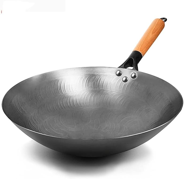 Forging Handmade Iron Wok Non-stick Without Coating Household Running River's Lake Fire