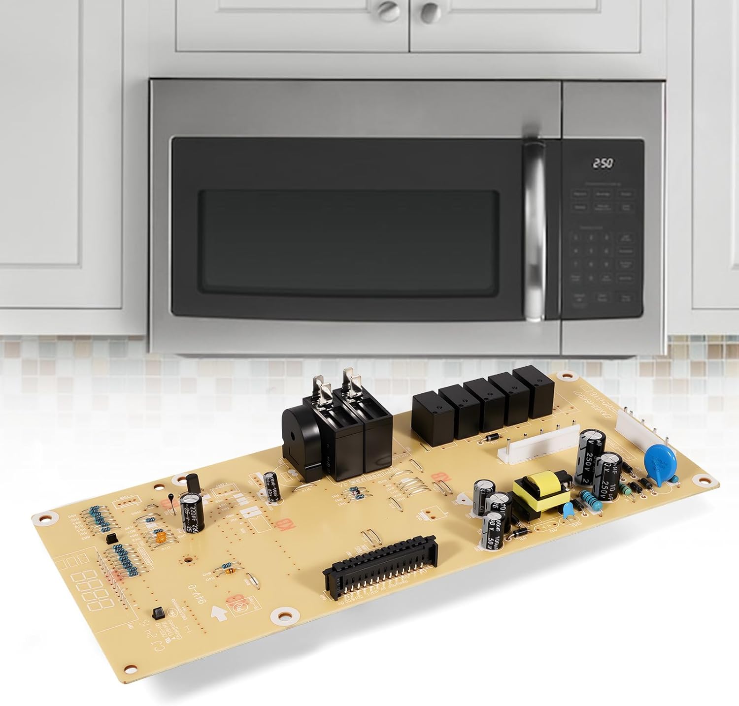 for GE WB27X29801 Microwaves Control Board Fits for GE Microwaves JNM3163RJ5SS JVM3162RJ5SS Models-Replaces WB27X38153, 4586374, AP6327864, PS12299300 Microwaves Parts, 1 Year Worry-Free