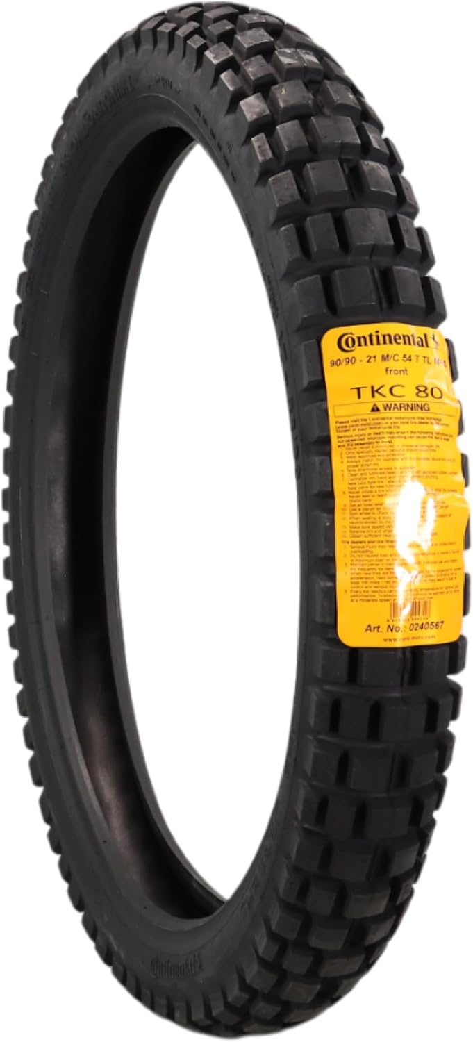 Continental TKC 80 Twinduro M+S Motorcycle Tire - Durable Off-Road & On-Road Motorcycle Tire for Adventure Touring (90/90-21)
