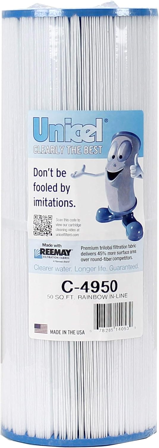 Unicel C-4950 50 Square Foot Media Replacement Pool Hot Tub Spa Filter Cartridge with 212 Pleats (10 Pack)