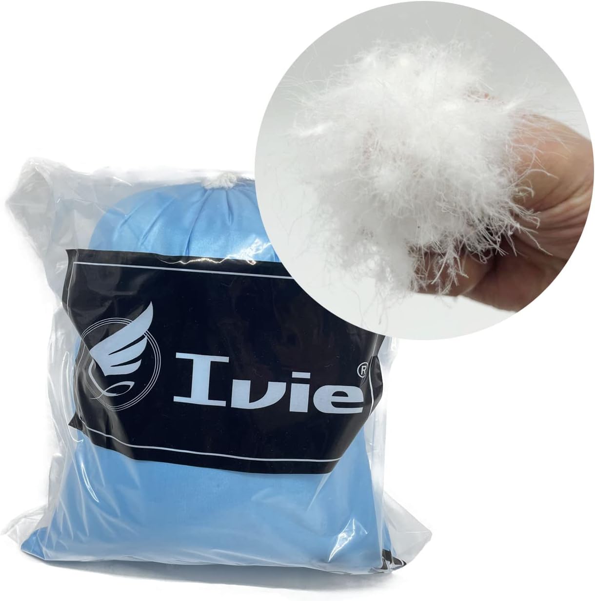 Ivie 1 lb Natural 100% Goose Down Filling for Pillow Jacket Bulk Down 900 Fill Power