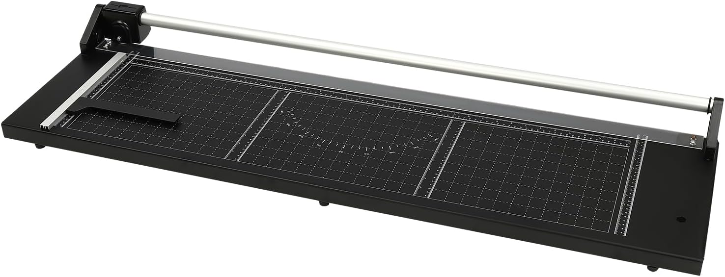 Manual Rotary Paper Trimmer, 36 Inch Manual Heavy Duty Professional Rolling Trimmer for Teachers, Designers Max. Cutting Length 35.43 Inch Max. Cutting Thickness 0.04 Inch Black