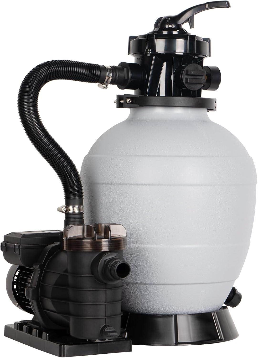 Future Way 13 Inch Sand Filter Pump for Above Ground Pools with 3420GPH, 3/4 HP Pool Sand Filter with 6-Way Valve, for Pools About 10506GAL, Timer, 120V with GFCI