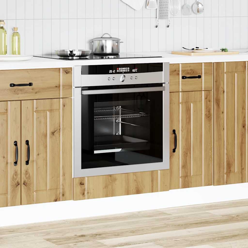 vidaXL Oven Cabinet Artisan Oak Engineered Wood Compact Adjustable Feet