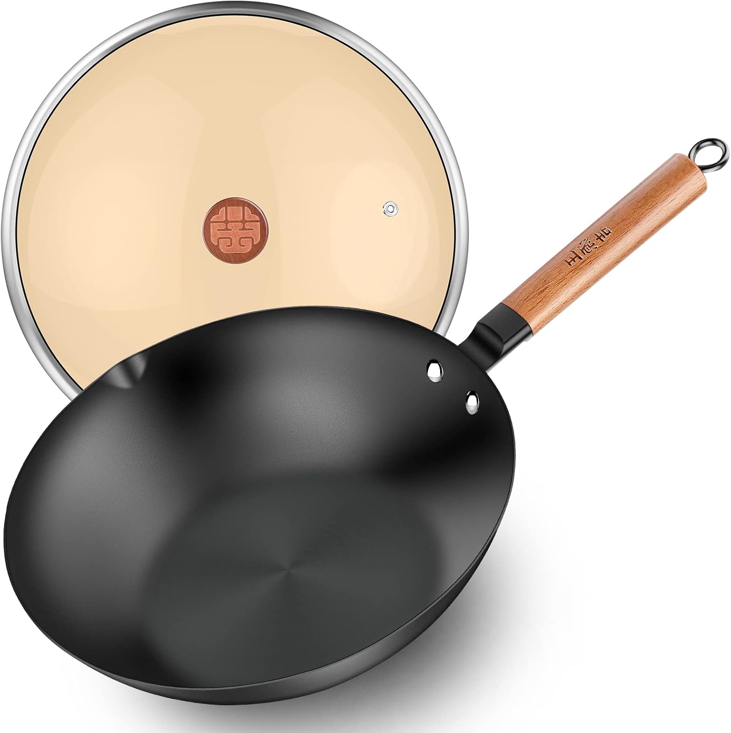 WANGYUANJI Carbon Steel Wok Pan, 11