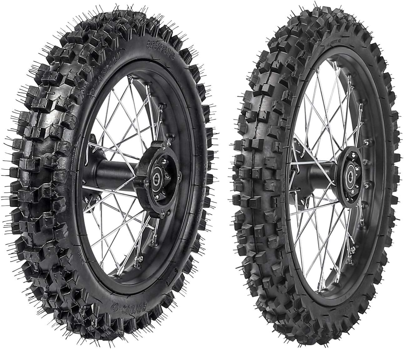 Wheels Front 60/100-14 Rear 80/100-12 Tire Rim for Dirt Bike/Pit Bike 14