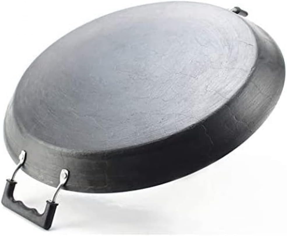 Oversized Cast Iron Skillet, 50Cm Large Commercial Frying Pan, Multi-Function Flat Griddle for BBQ, Pancakes, Outdoor Cooking, Gas & Open Flame Use-One Color-50cm
