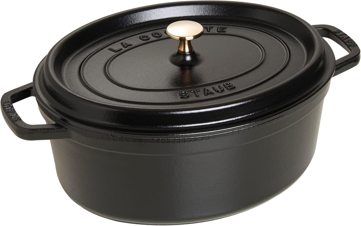 Staub 12.75 Quart Oval Cocotte, Black Matte