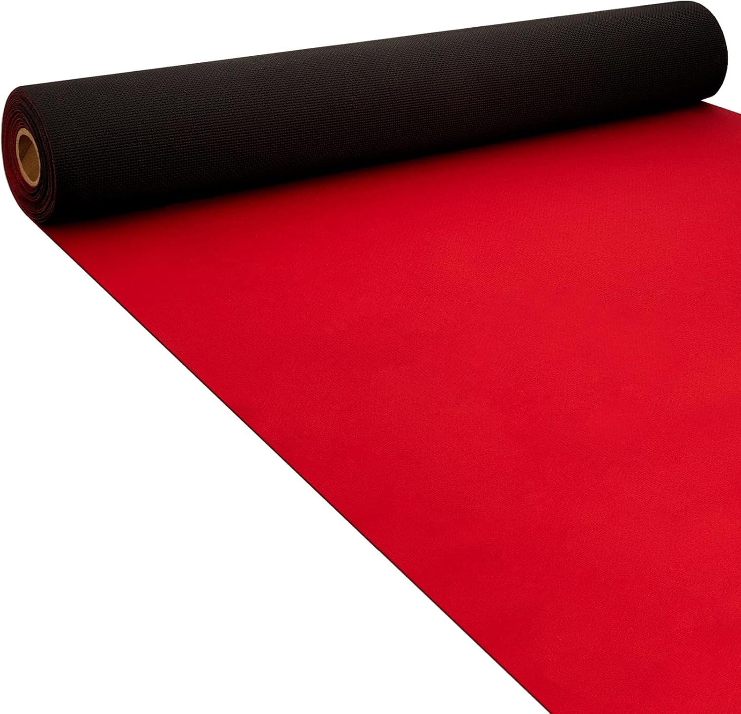 Boao 20 x 3 ft Neoprene Carpet Runner Reusable Plastic Floor Runner Non Slip Rubber Backed Rugs for Hallway Aisle Carpet Roll for Wedding Party Decor Prom Business Outdoor(Red)