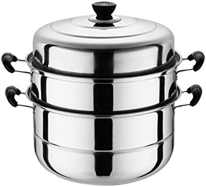Stainless Steel Three Layer Thick Steamer Pot Soup Steam Pot Universal Cooking Pots for Induction Cooker Stove(