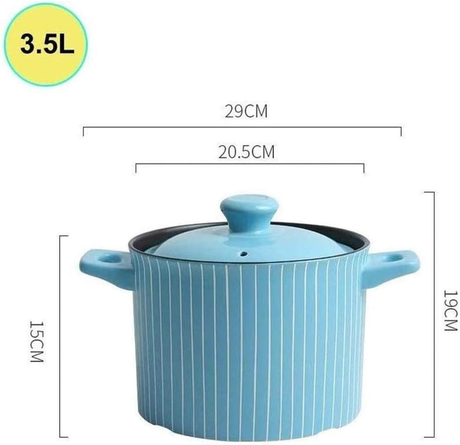 New Ceramic Cooking Pots With Lid Home Used Steamed Egg Stew Soup Pot Cheap Oven Hotpot Casserole Thermal Cooker(3.5L)
