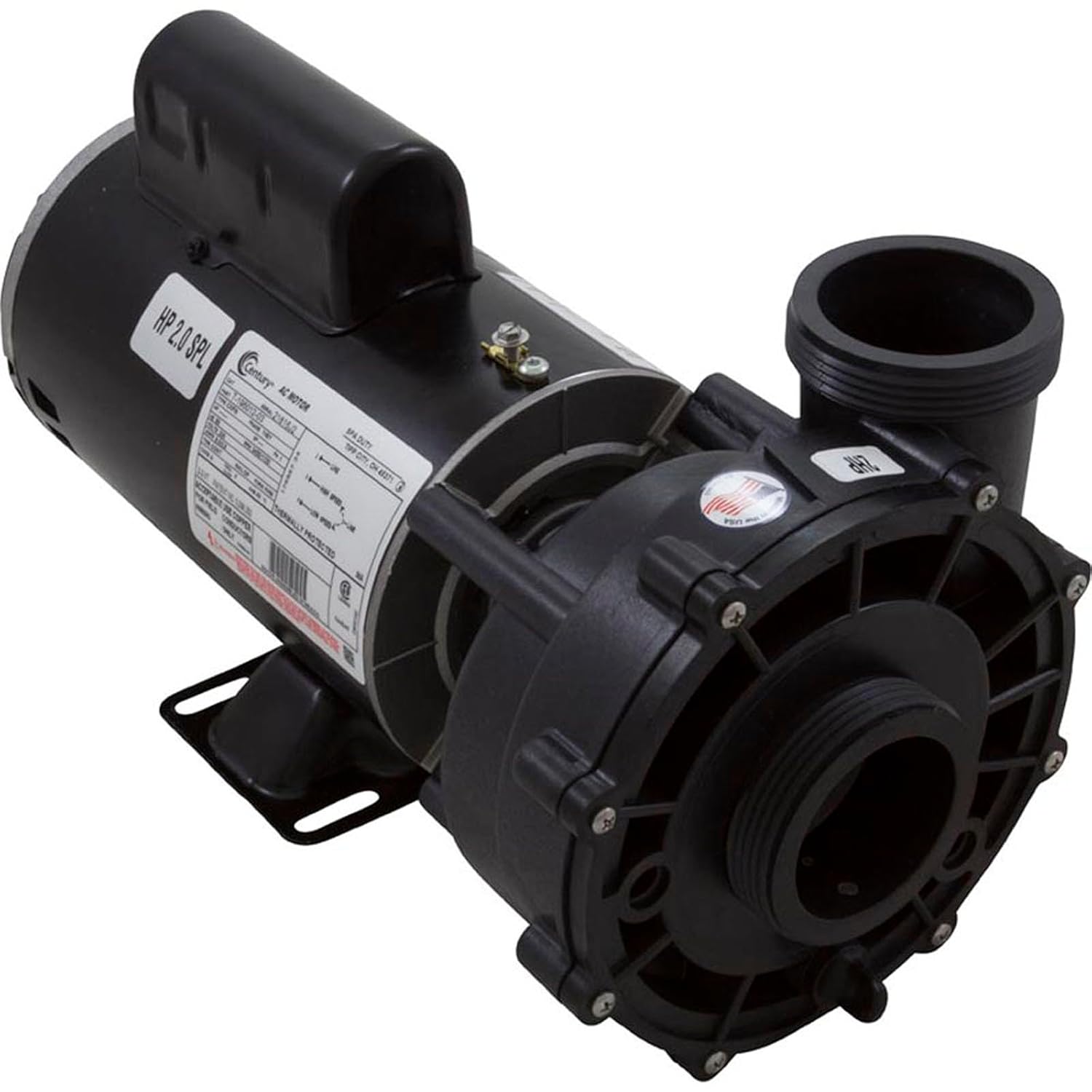 Waterway EX 2 48-Frame 2HP Dual-Speed Spa Pump, 2in. Intake, 2in. Discharge, 230V 3421021-1U