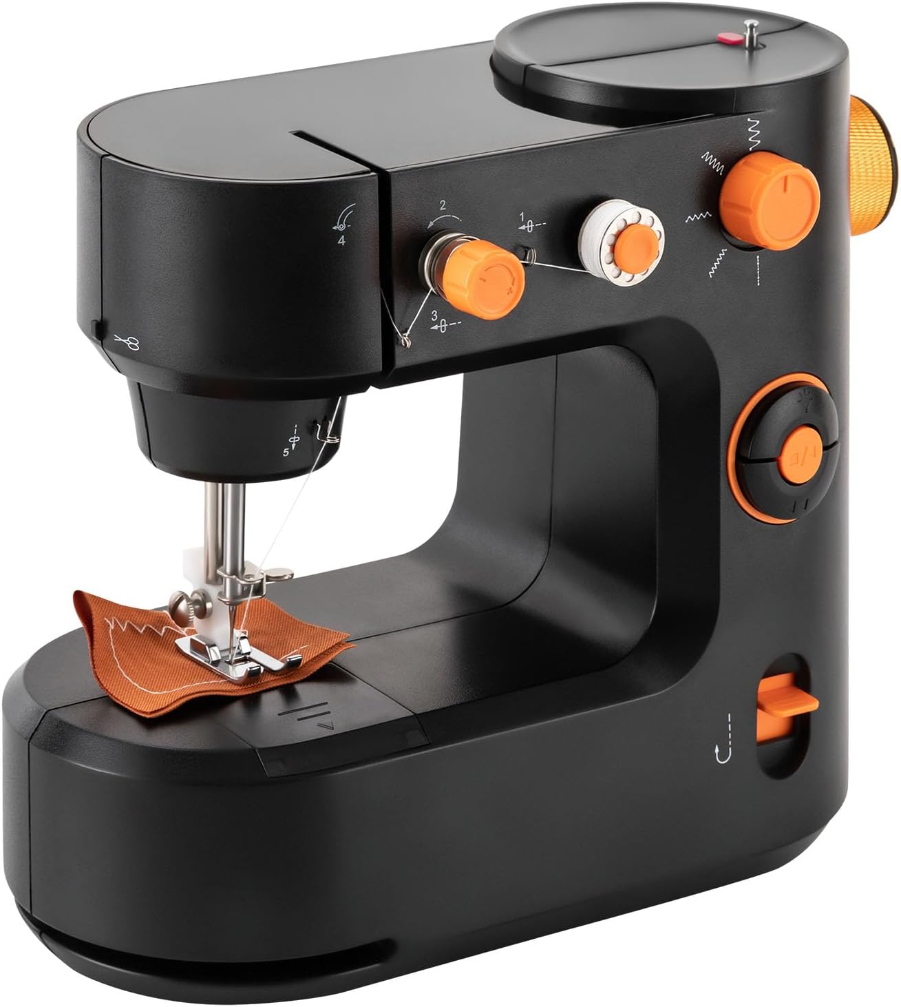 Leather Sewing Machine for Beginners, Leather Stitching Machine Kids Sewing Machine with Two Modes & Five Types Stitching Sewing Machines Portable -Black