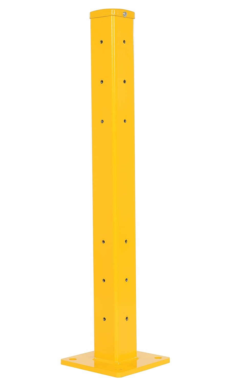 Vestil GR-F2R-BO-TP42-YL Steel Rigid Tube Post Bolt On Style 42 in. for 2 Ribbed Guard Rails Yellow