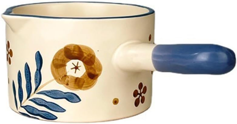 Ceramic Casserole Dish Auxiliary Pot Household Porridge Noodle Single Handle Hand-painted Pan