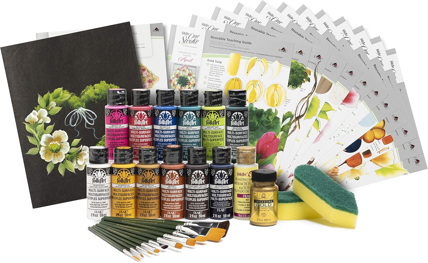 FolkArt One Stroke Wreath of the Month Paint Kit