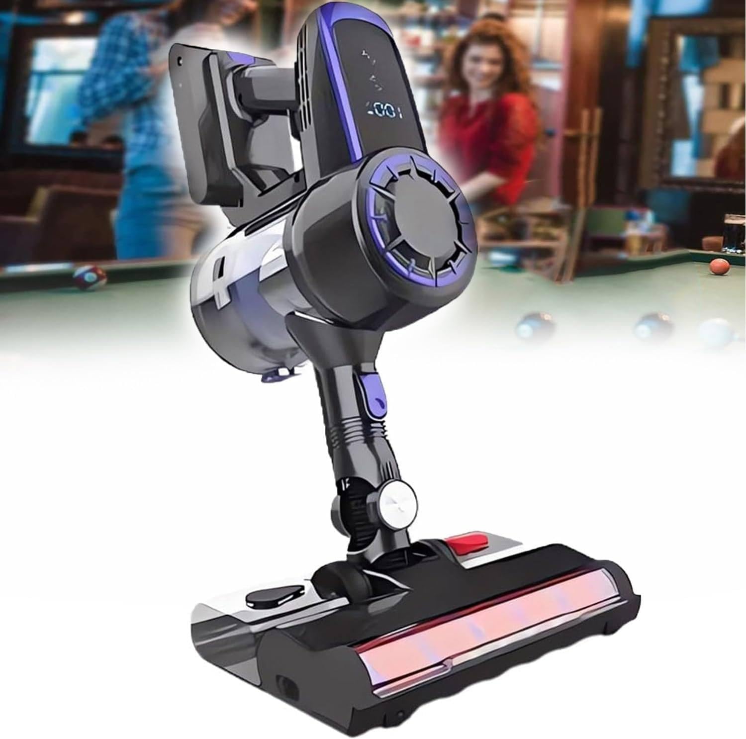 240w Billiard Table Cloth Cleaner, 22kpa Pool Table Cloth Vacuum Cleaner, Cordless Billiard Cloth Cleaning Machine, Adjustable 2 Speeds, for Snooker Table, Billiard Halls Green