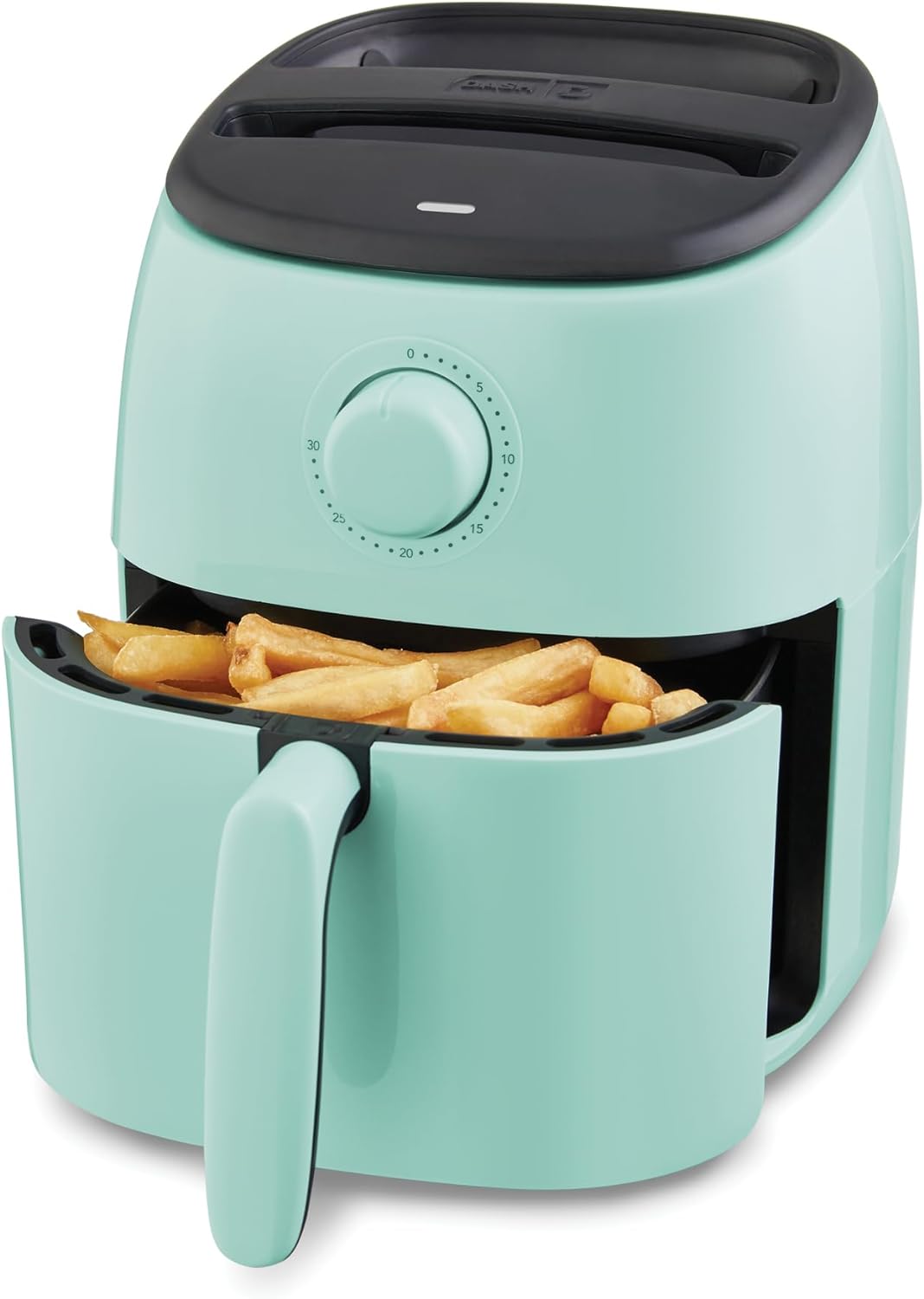 DASH Tasti-Crisp™ Electric Air Fryer Oven, 6 Qt. Family Size, Aqua – Compact Air Fryer with Large Basket for Healthier Food in Minutes, Ideal for Small Spaces - Auto Shut Off, Analog, 1700-Watt