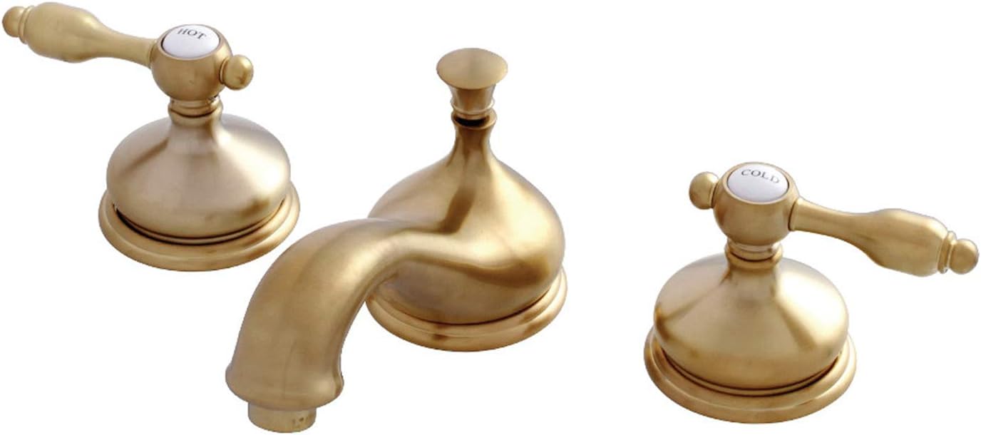 Kingston Brass KS1162TAL 8 in. Widespread Bathroom Faucet, Polished Brass