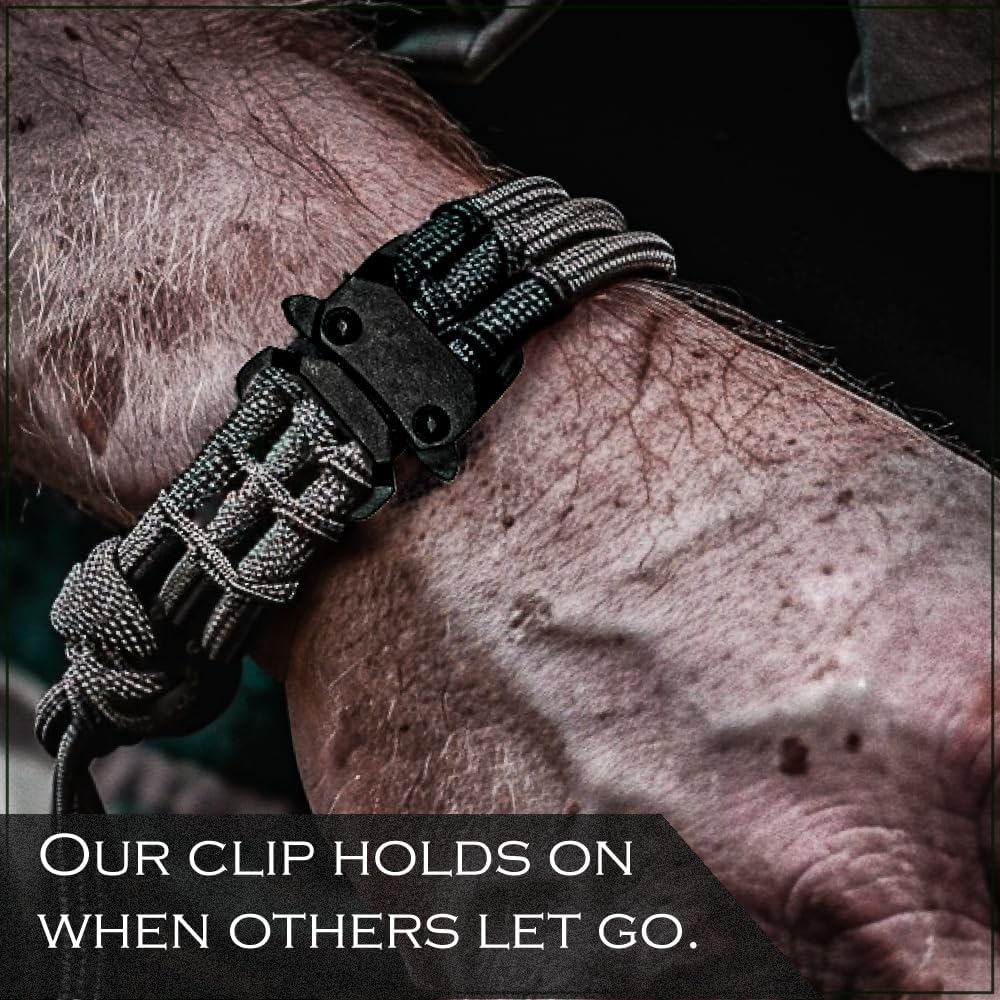 BORED? PARACORD! Metal Black Paracord Buckles Bracelet Tactical Style Clasp Quick Release DIY