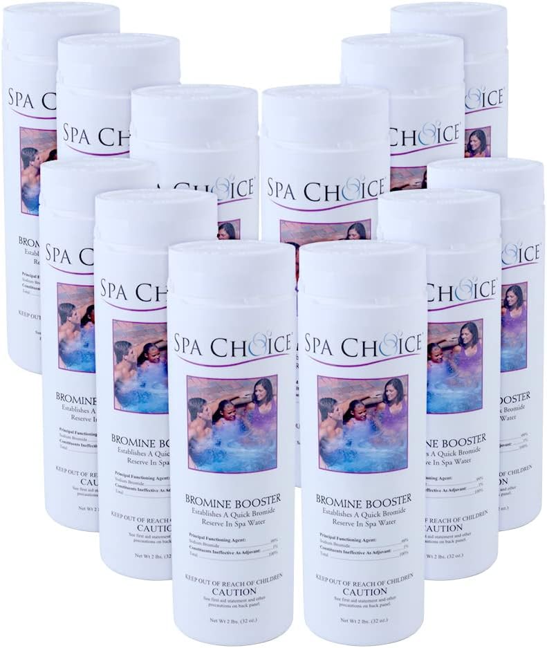 SpaChoice 2-Pounds 12-Pack Premium Bromine Booster, Sodium Bromide for Hot Tub, Made in USA